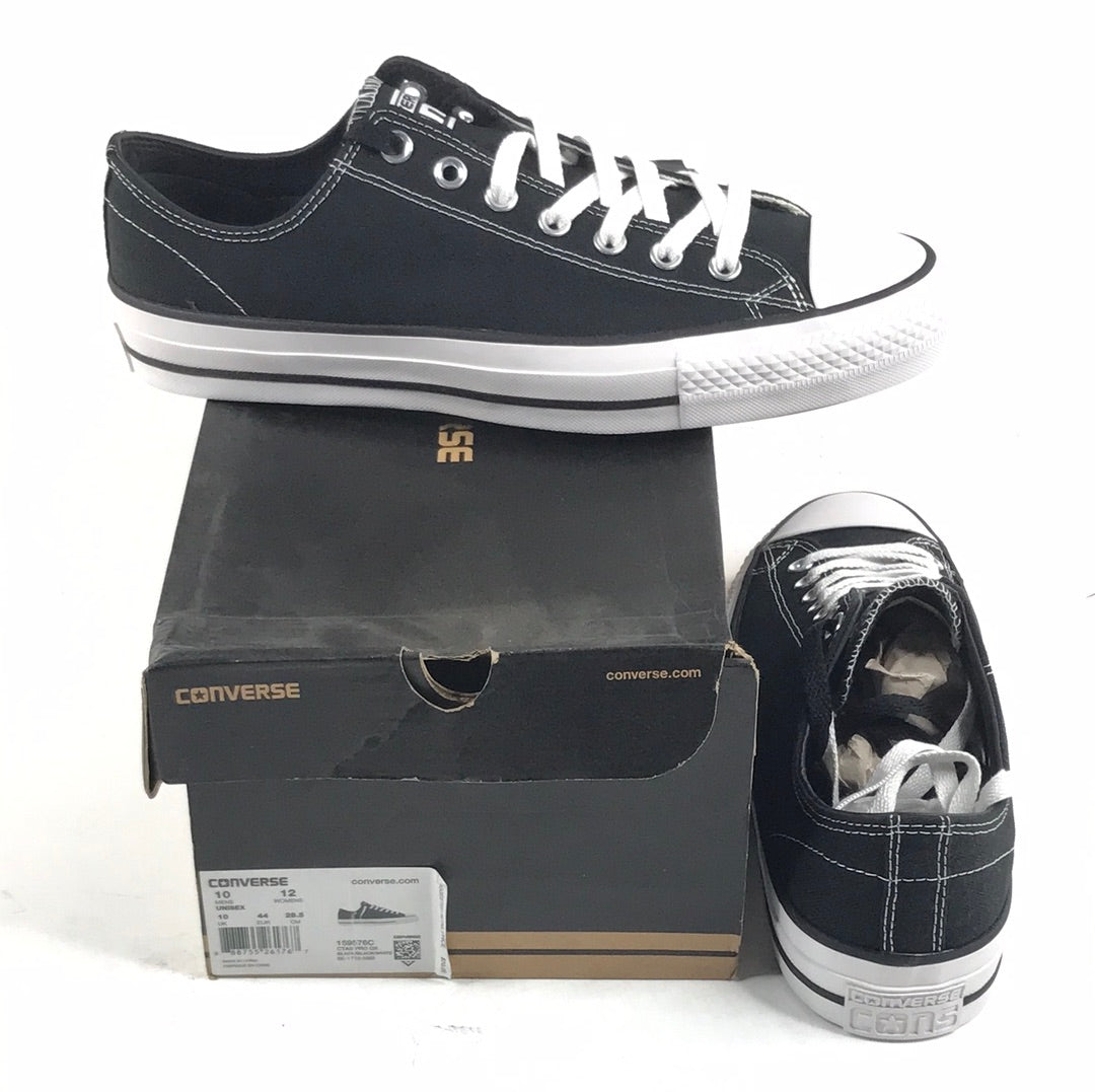 Converse Cons CTAS PRO OX Black/Black/White 159574C US Mens Size 9