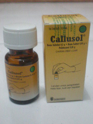 Callusol Solution Callus/Wart/Eyelets/Clavus Remover OTC Pharmaceutical Grade