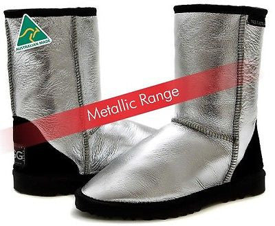Classic Short UggBoots Metallic Metal Bomber Color Ugg Boots - Made In Australia