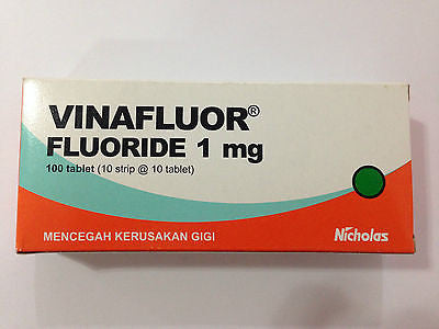 VinaFluor Tablets - Fluoride for Dental Caries/Cavity/Tooth Decay/Protect Enamel