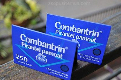 Combantrin 12 Tablets/3 Bottles treat worms infections pinworms, roundworms