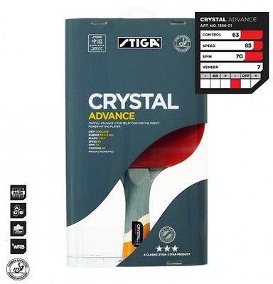 Stiga Catcher ACS/Matar/Carbon CR WRB/Crystal Advance 3 Stars Bat Table Tennis
