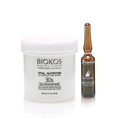 Biokos Vital Nutrition Age 30s Anti Aging Treatment - w/ Aloe Vera, Collagen, B5