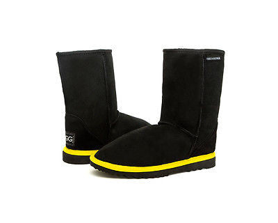 Black With a Twist Fluoro UggBoots UGG Boots -Aussie Sheepskin Made In Australia. 7 Colours to Choose