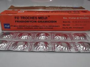 FG TROCHES/ SP TROCHES MEIJI For Tonsilitis/Stomatitis/Gingivitis/Faringitis