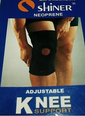 Shiner Adjustable Knee support Wrap Open patella Velcro strap Footy Injury