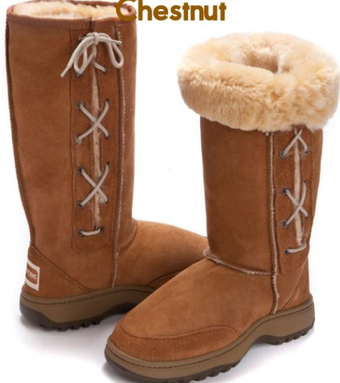 Hiking Tall Lace Up UggBoots UGG Boots -35 cm Outdoor boot 100% Aussie Sheepskin