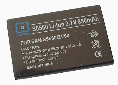 Samsung battery C5510 C3730 F278 M7600 S5500 S5550 ZV60 T559 +1 yr wty OZTEL