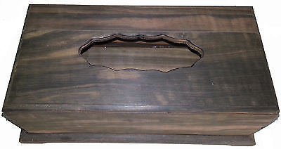 Varnished Big Rectangle Tissue Box Home Decor gift Made from Real Ebony Wood