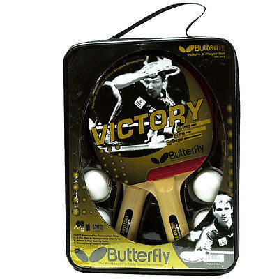 Butterfly Victory 2 Players Set Racket Table Tennis Ping Pong (2 Bats +4 Balls )