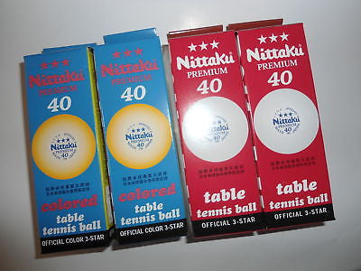 Nittaku 3 star Premium Table Tennis Ball 40 mm X 12 pcs