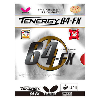 Butterfly Tenergy 64 FX 64-FX rubber Table tennis Ping Pong no blade racket