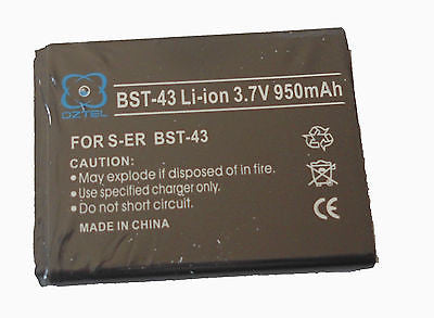 Quality Sony Ericsson BST-43 Elm Yari U100i Hazel J10i Cedar +1yr warranty OZTEL