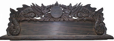 Varnished Balinese Dragon Sculpture Name & Position Board - Real Ebony Wood Bali