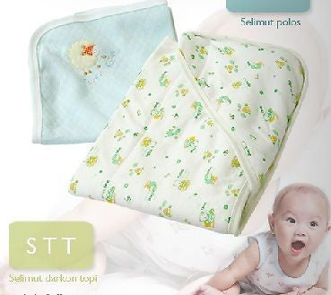 Fluffy Baby Swaddle Blanket Quilt Newborn Wrap with Head Cover Cap - Cute design