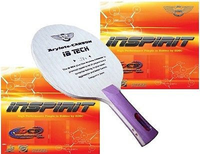 The Speed Demon Dawei Wavestone Carbon Blade + 2 Inspirit Rubbers Table Tennis