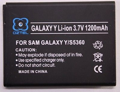 Samsung Galaxy Y S5360 battery GT-S5360 GT-S5380 1200 mAH Sealed+1 Yr Wty OZTel