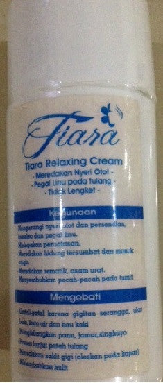Genuine Tiara Brand Relaxing Medicated Cream Topical Analgesic Cream -From Indonesia