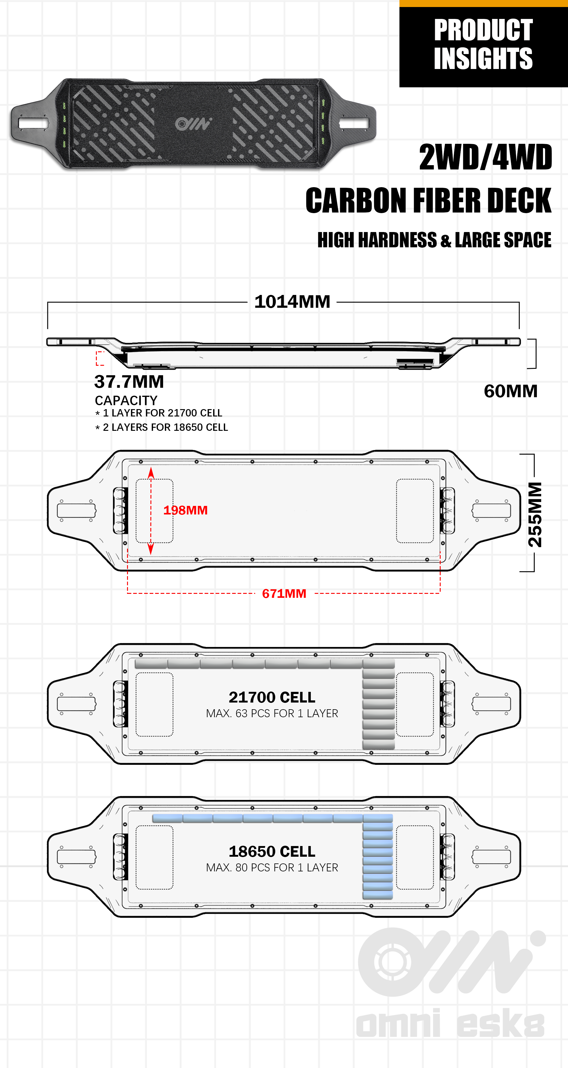 omni esk8 carbon fiber deck