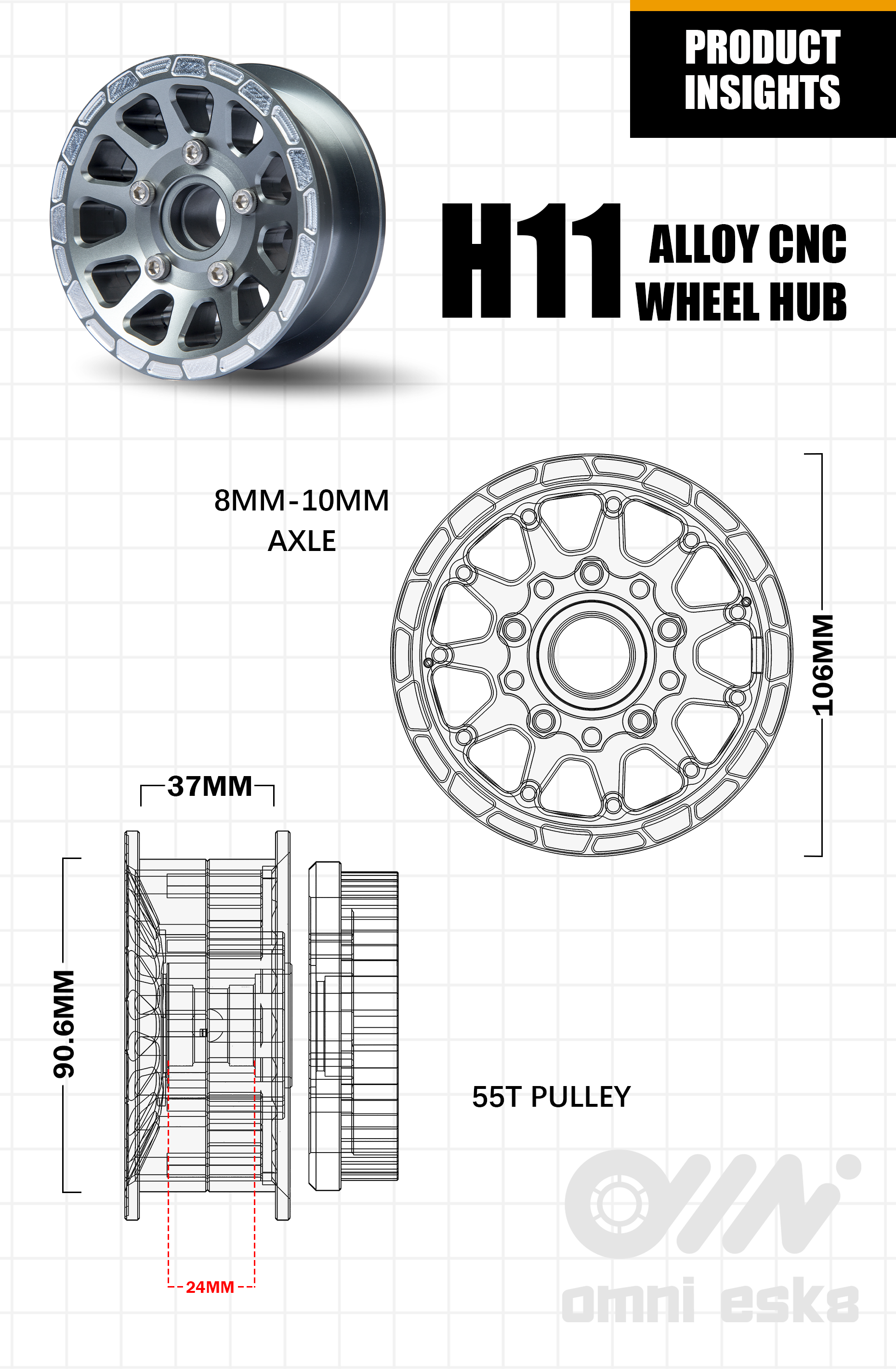 H11 cnc wheel hub