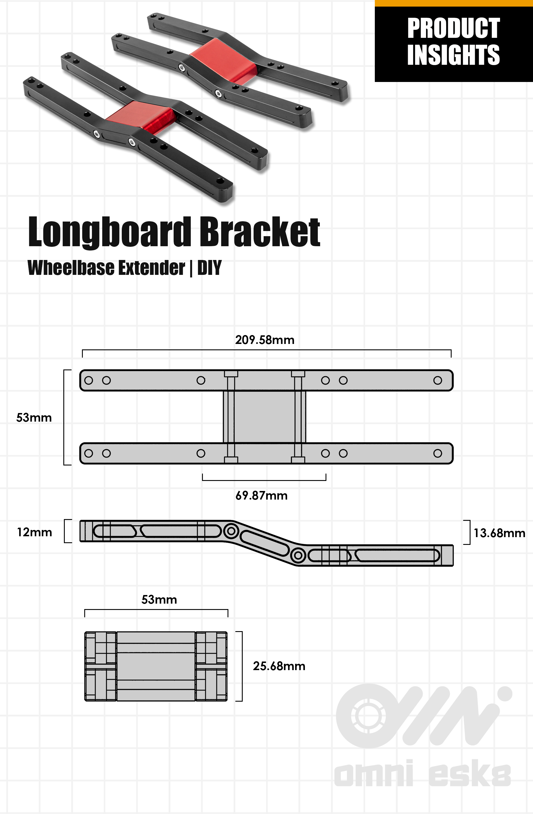 Omni Esk8 Longboard Bracket