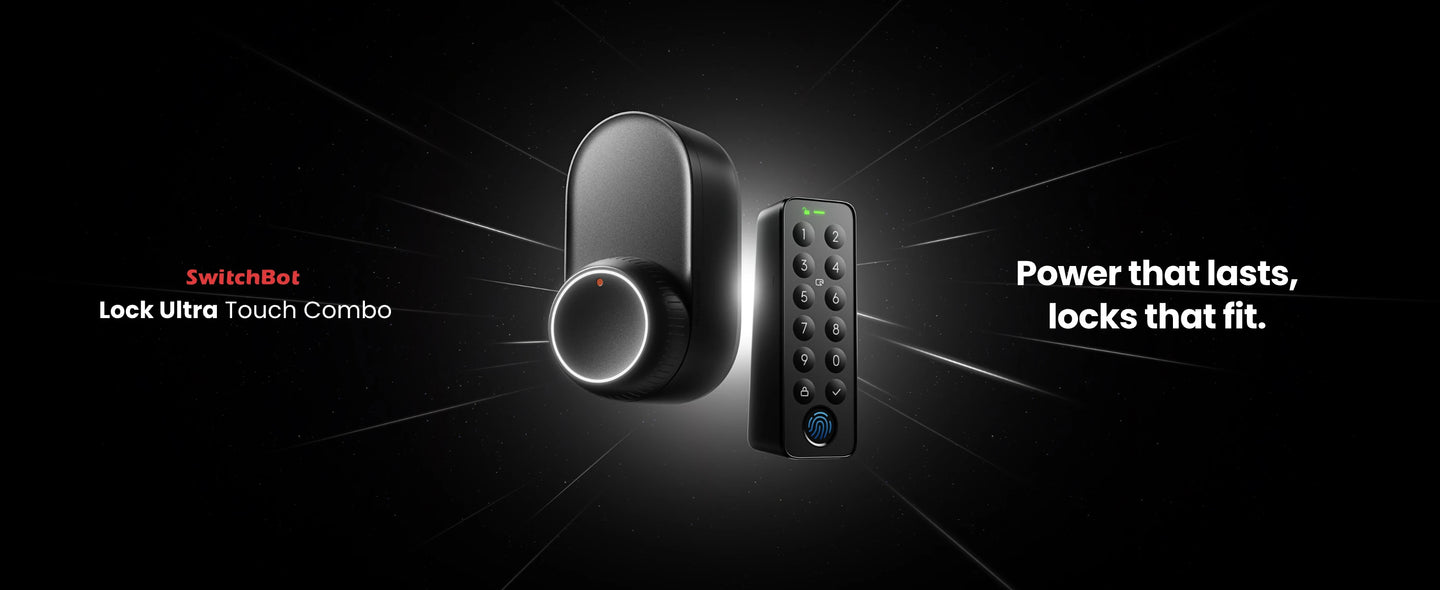 SwitchBot Lock Ultra smart lock on a door