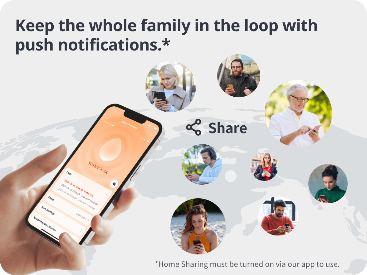 Keep the whole family in the loop with push notifications.*