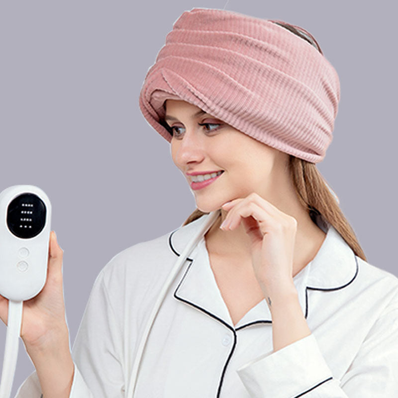 Home Air Wave Head Massager Air Pressure Head Instrument And Air Bag Hot Compress Help Sleep