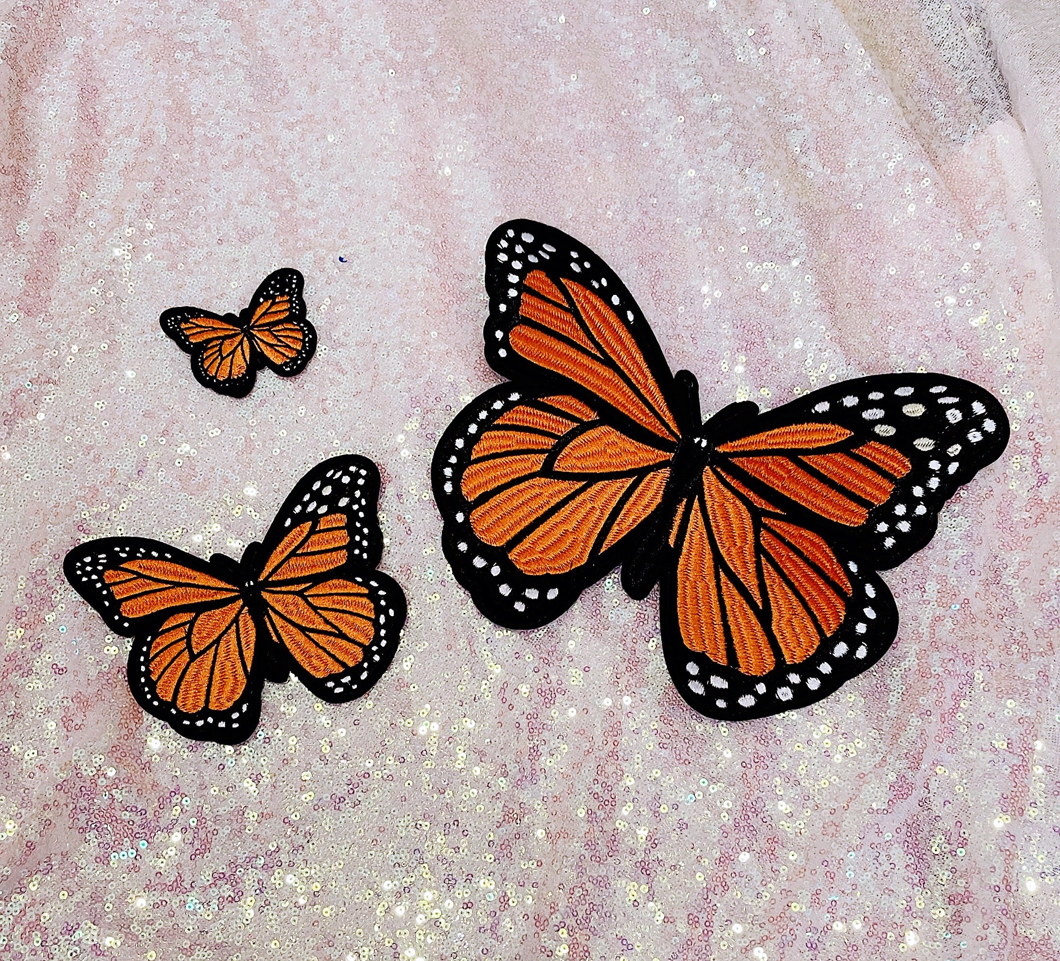 3 sizes of butterfly patch