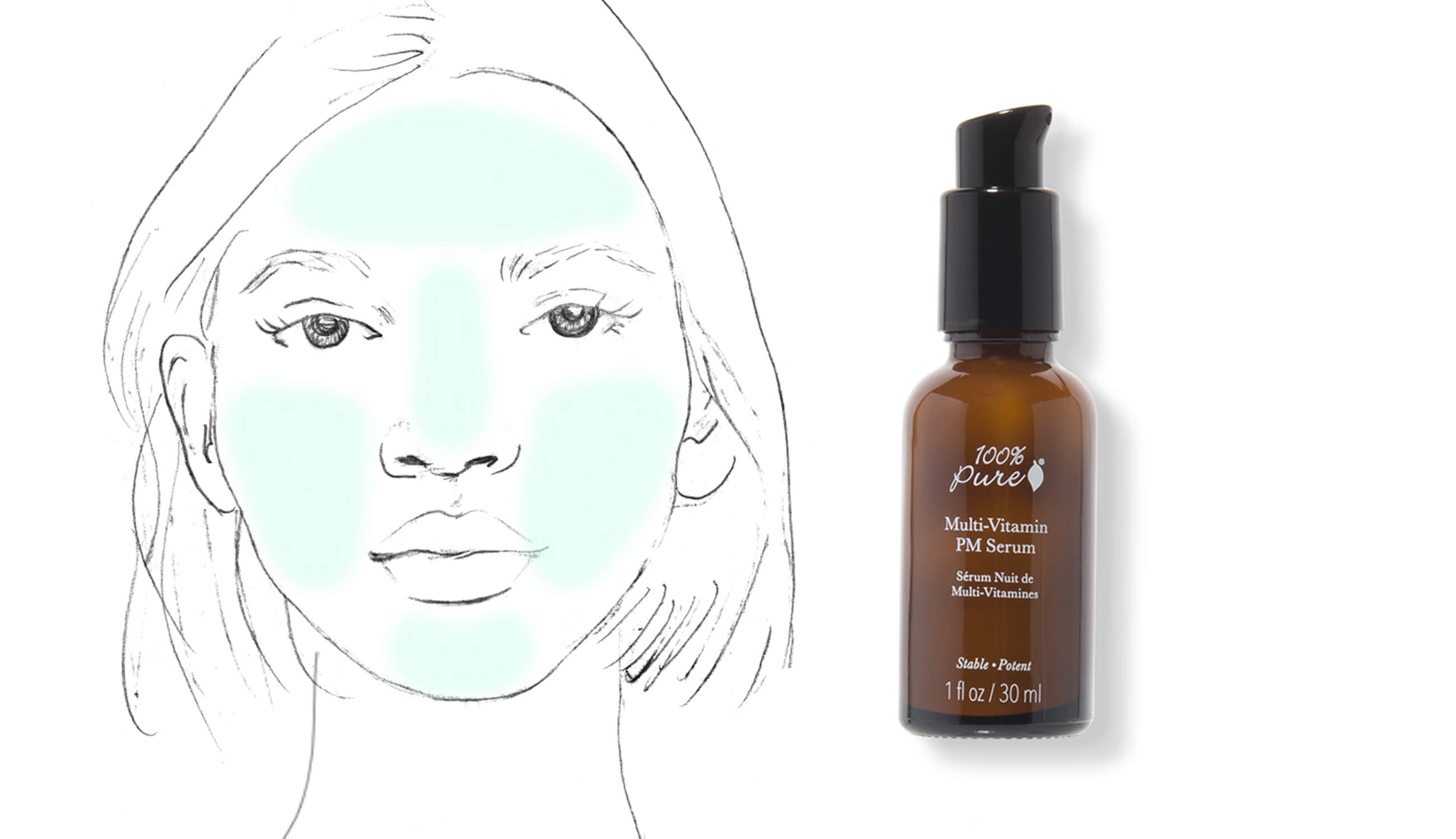 100% Pure Multi-Vitamin + Antioxidants Potent PM Serum