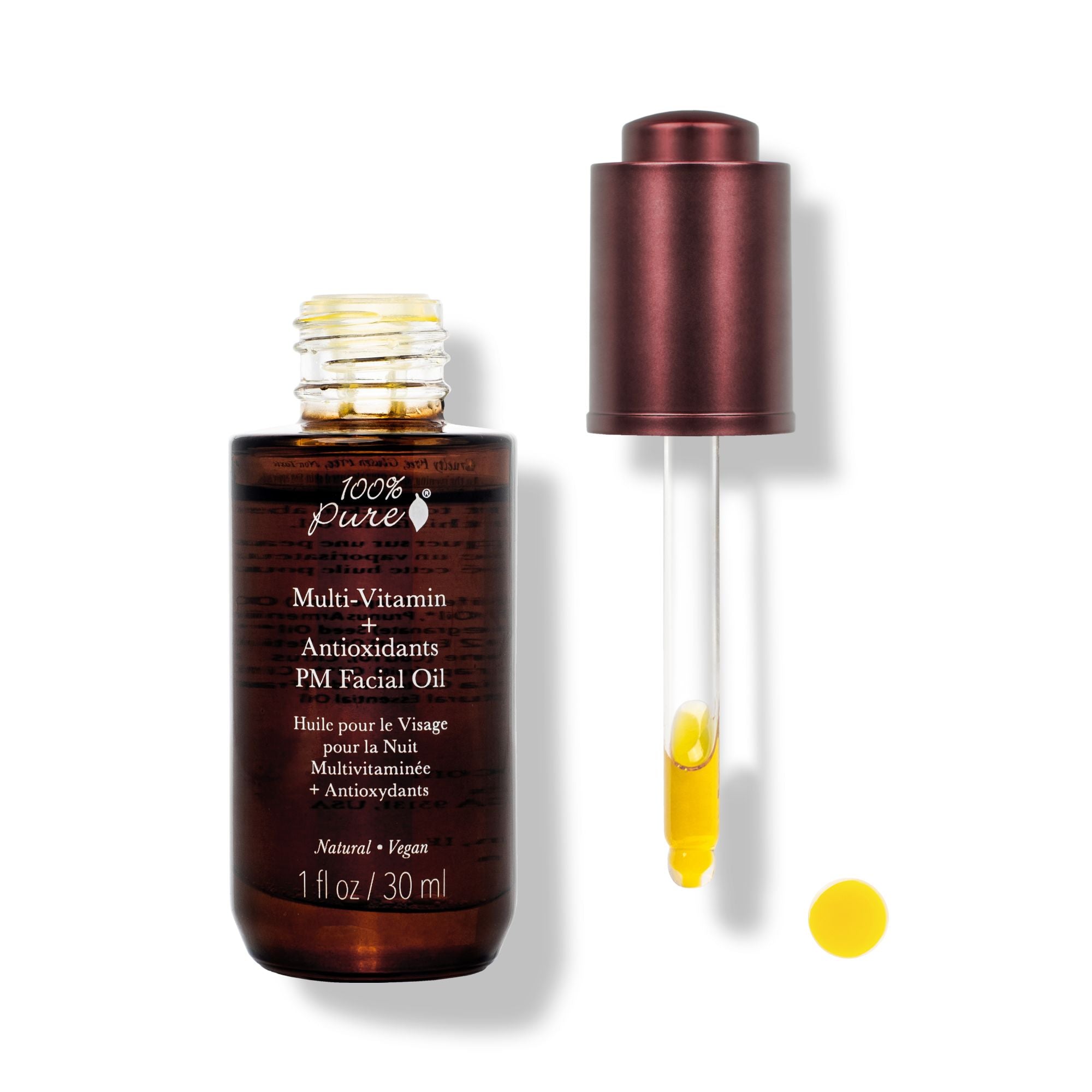 100% pure multi-vitamin + antioxidants pm facial oil