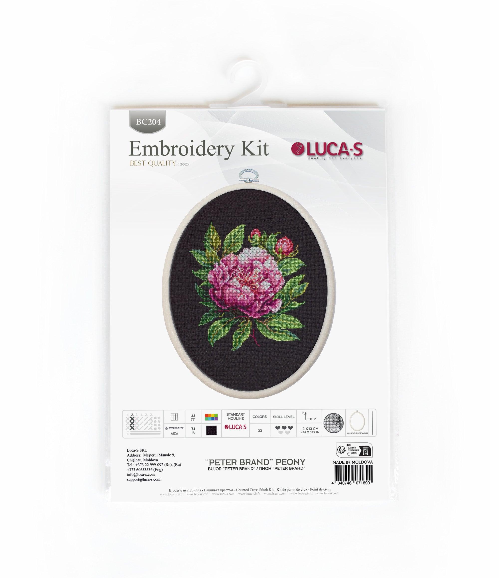 Peony Cross Stitch Kit - Resonate Gifts OK