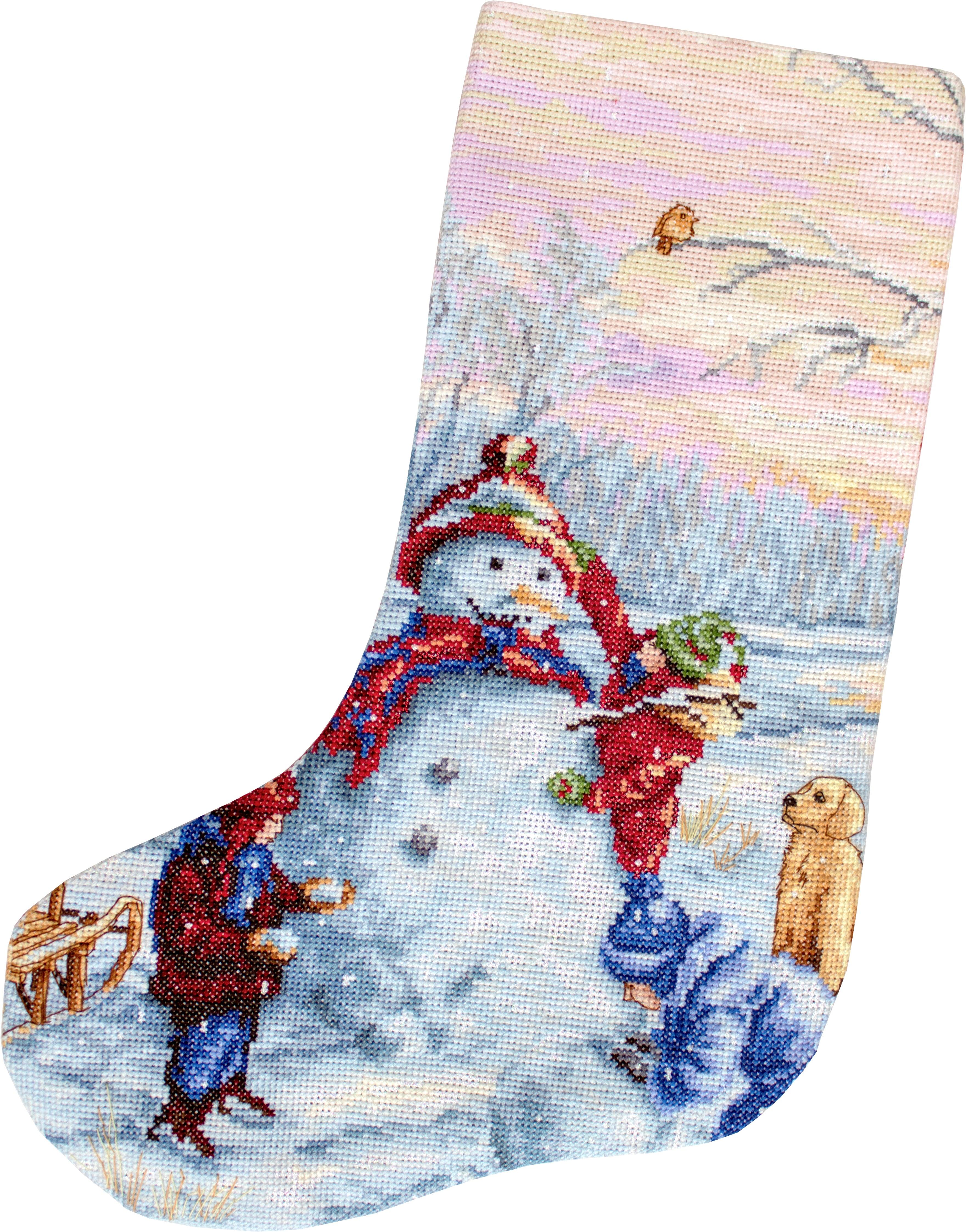 Christmas Stocking Kit Counted Cross Stitch Santa Claus 24k Mini Charmables