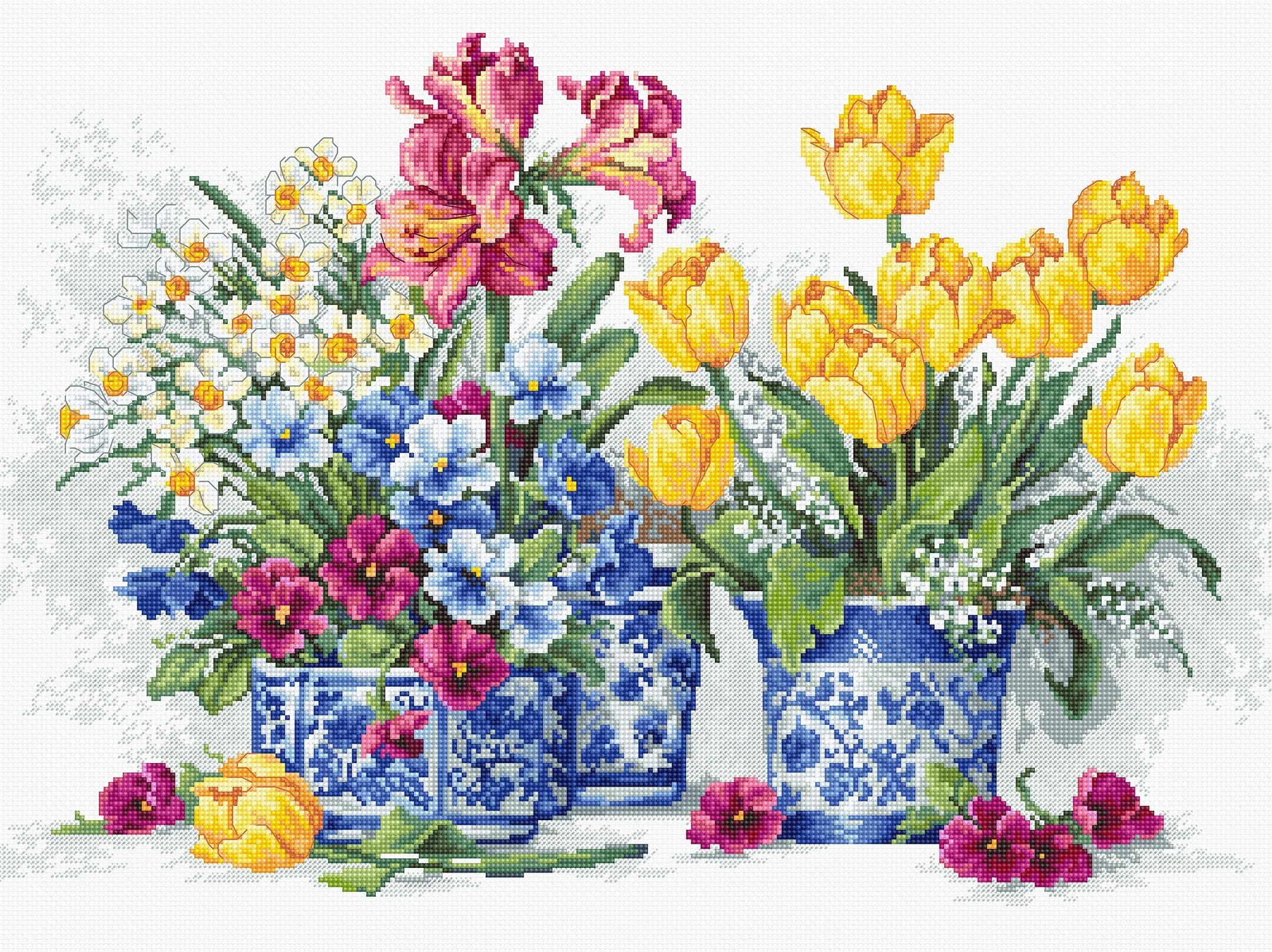 Flower Garden Cross Stitch Kit