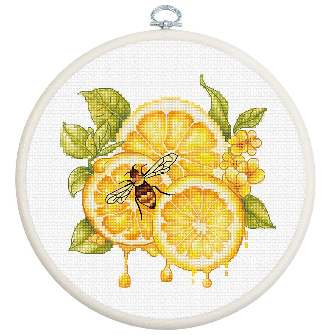 The Monarch Butterfly - Cross Stitch Kit with Hoop