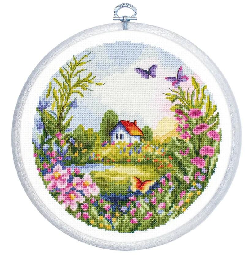 Craftways Spring Bird Hoop Counted Cross-Stitch Kit