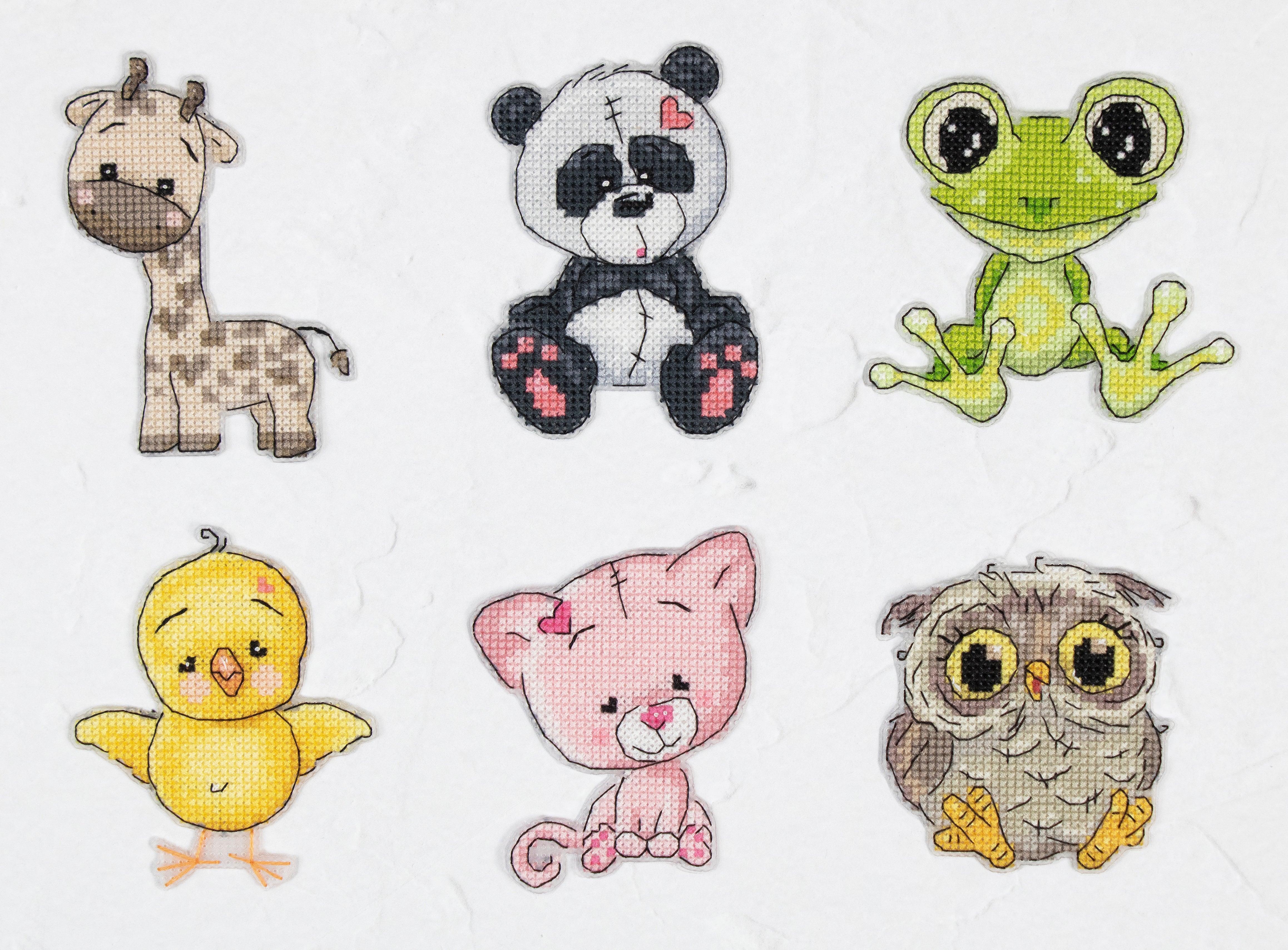 Ecoofor 9 Sets Jungle Animals Cross Stitch Kits for Kids 7-13 Embroidery  kit for Kids Backpack Charms Cross Stitch Kits for Beginners Christmas  Gifts