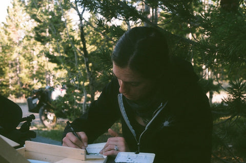 Painting at a Campsite in Wyoming