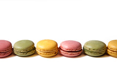 Macarons colored in line presentation