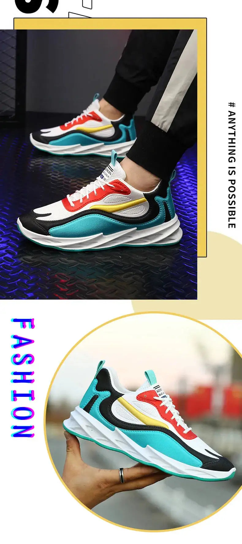 Breathable athletic mesh shoes designed for running and workouts