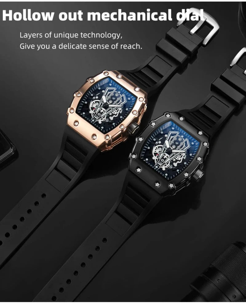 Orologio da uomo sportivo automatico resistente all'acqua