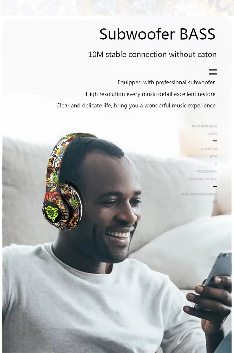 Auriculares inalámbricos con luces LED para una experiencia de sonido superior y estilo único