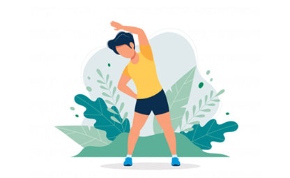 Vector of a person doing exercise