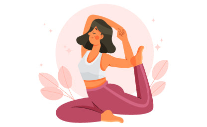 Woman doing yoga pose vector