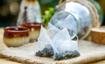 Natural Tea Bags on jute cloth