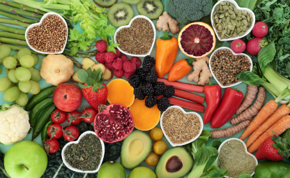 Heart-healthy fruits, vegetables, nuts, pulses and spices