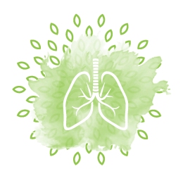 Lungs & Lung Health vector in green colour with pattern