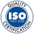 ISO certificate logo with Quality Certification 9001:2008 written