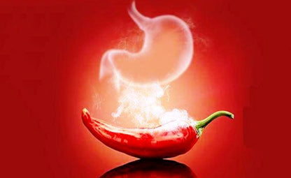 Red hot red chilly with smoke coming out of it