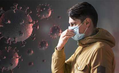 A man wearing a mask to himself protect against Coronavirus